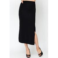 Midi Split Hem Skirt