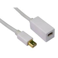 Mini Displayport to Displayport cable 1m White Gold Plated