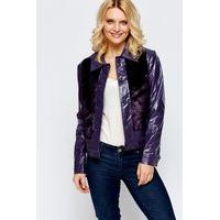 Mixed Faux Fur Panel Jacket