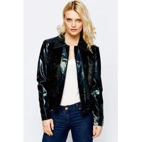 Mixed Faux Fur Panel Jacket