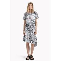 Miquita Marble Asymmetric Shift Dress