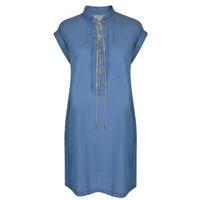 MICHAEL MICHAEL KORS Denim Chain Tencel Dress