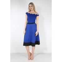 Michelle Scuba Panel Swing Midi Dress