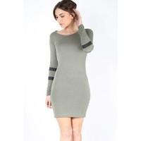 Mia Striped Sleeve Mini Bodycon Dress