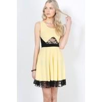 Missy Lace Insert Skater Dress