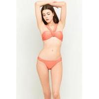 MINKPINK Just Peachy Ruched Orange Bikini Bottoms, BRONZE