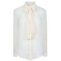 michael michael kors pleated neck shirt