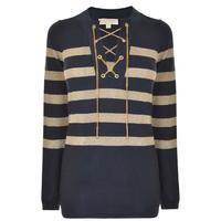 MICHAEL MICHAEL KORS Striped Chain Sweater