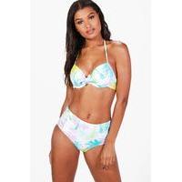 mix match palm underwired top white