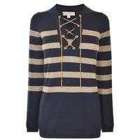 MICHAEL MICHAEL KORS Striped Chain Sweater