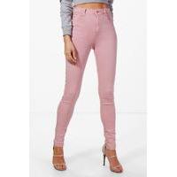 Mid Rise Skinny Jeans - antique rose