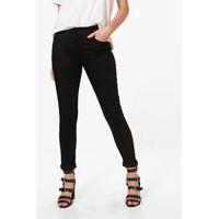 Mid Rise Skinny Jeans - black