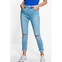 Mid Rise 30\' Leg Skinny Jeans - blue