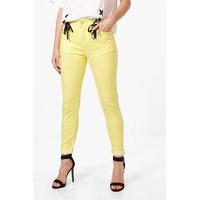 Mid Rise Skinny Jeans - yellow
