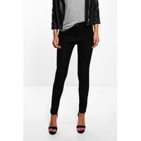 Mid Rise Skinny Jeans - black