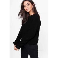 Mix Stitch Jumper - black