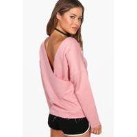 Milly Wrap Back Sweat - rose