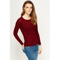 Mix Knit Ribbed Jumper