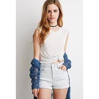 Mid-Rise Denim Shorts