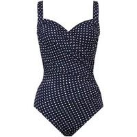Miraclesuit 1 Piece Navy Swimsuit Sanibel Dippin Dot women\'s Swimsuits in blue