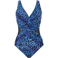 Miraclesuit 1 Piece Blue Swimsuit Crossover Purr-fection women\'s Swimsuits in blue