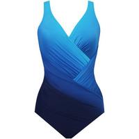 Miraclesuit 1 Piece Dip Dye Blue Swimsuit Jillian Cup B to G women\'s Swimsuits in blue