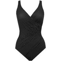 miraclesuit 1 piece swimsuit oceanus black pin point womens swimsuits  ...