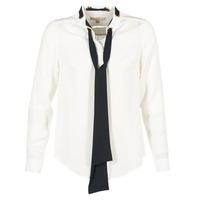 michael michael kors contrast scarf womens shirt in white