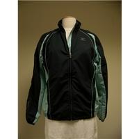 Mizuno black and mint green polyester jacket, size large Mizuno - Size: L - Black