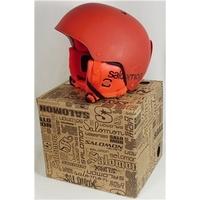 mib salomon brigade small matte red ski helmet beanie convertible