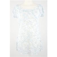 Mia Moda - Size 14 - Aqua & White - Lace Top