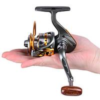 Mini Metal Fishing Spinning Reel , 121 Ball Bearing Gear Rate 5.2:1 Interchangeable Handle