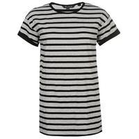 Miso Long Line Yarn Dye Boyfriend T Shirt Ladies