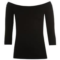 miso three quarter sleeve bardot top ladies