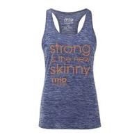 mio skincare womens performance slogan vest blue uk 14