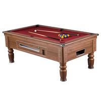 Mightymast 6ft Prince Slate Bed English Pool Table - Red, Walnut