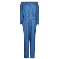 michael michael kors tencel denim jumpsuit