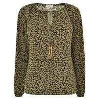 MICHAEL MICHAEL KORS Printed Tie Neck Top