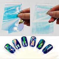 mix 15pcs broken glass foils finger nail art mirror stickers glitter s ...