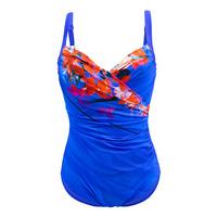 Miradonna 1 Piece Blue Swimsuit Flower Nemesis