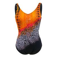 miradonna 1 piece black swimsuit african animalier