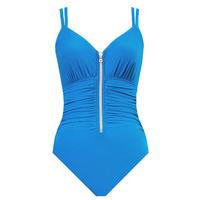 Miraclesuit 1 Piece Turquoise Swimsuit Razer Solid