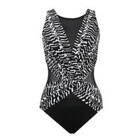 Miraclesuit 1 Piece Black Swimsuit Womesn Palma Between the Pleats