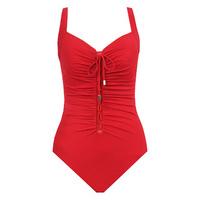 Miraclesuit 1 Piece Red Swimsuit Rivage Solid