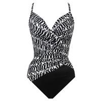 Miraclesuit 1 Piece Black Swimsuit Aragon Between the Pleats