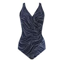 Miraclesuit 1 Piece Navy Blue Swimsuit Oceanus Sonar