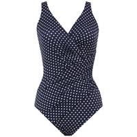 miraclesuit 1 piece navy woman swimsuit oceanus dippin dot