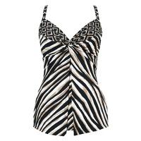 miraclesuit black tankini swimsuit love knot opposites attract