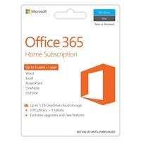 Microsoft Office 365 Home, Licence Card, 5 Users, 1 year subscription (PC/Mac)