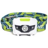 Mini Ultra-light Portable LED Headlamp Headlight Hands-free Flashlight 1 White 2 Red LED For 3 AAA Batteries